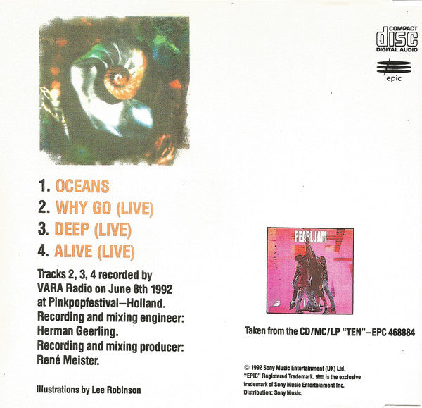 Pearl Jam : Oceans (CD, Maxi)