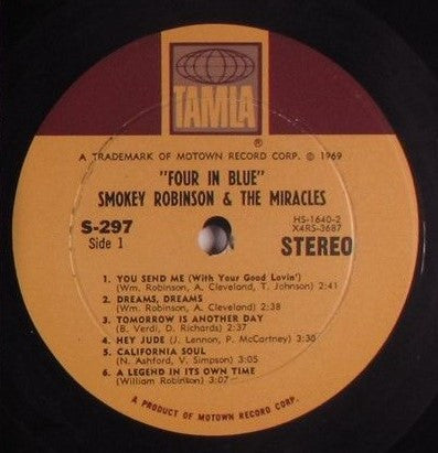 Smokey Robinson And The Miracles* : Four In Blue (LP, Album)