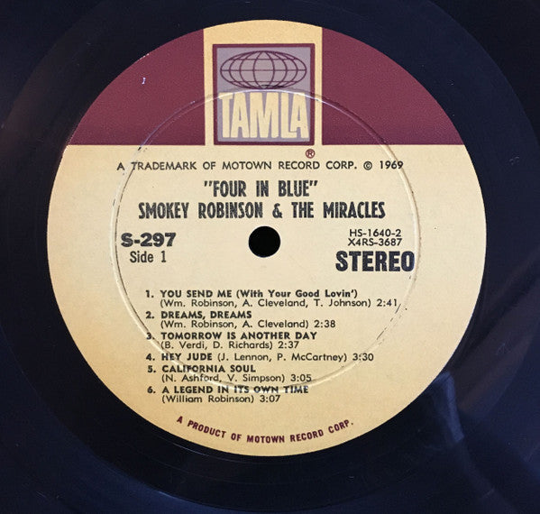 Smokey Robinson And The Miracles* : Four In Blue (LP, Album)