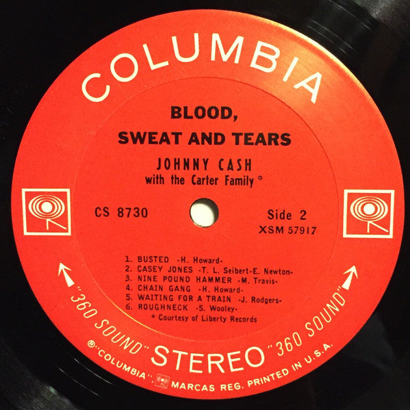 Johnny Cash : Blood, Sweat And Tears (LP, Album, RP)