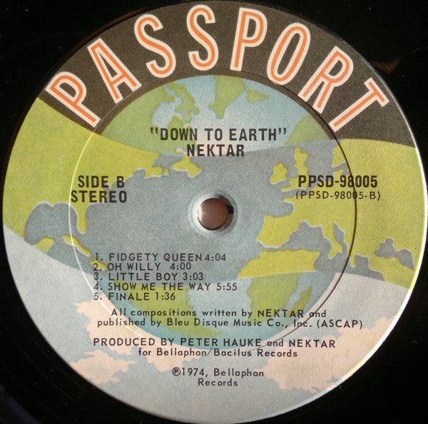 Nektar : Down To Earth (LP, Album, Gat)