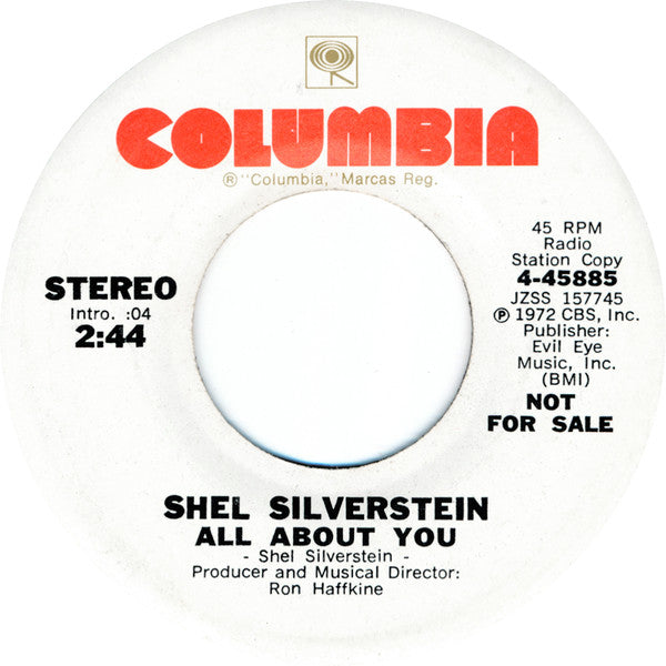 Shel Silverstein : All About You (7", Promo)