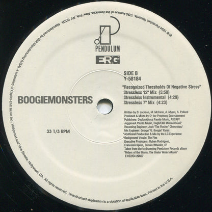 Boogiemonsters : Recognized Thresholds Of Negative Stress (12")
