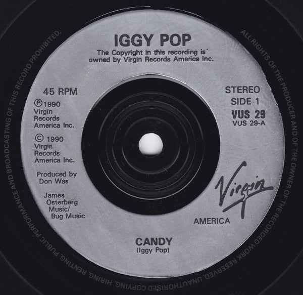 Iggy Pop : Candy (7", Single, Sil)