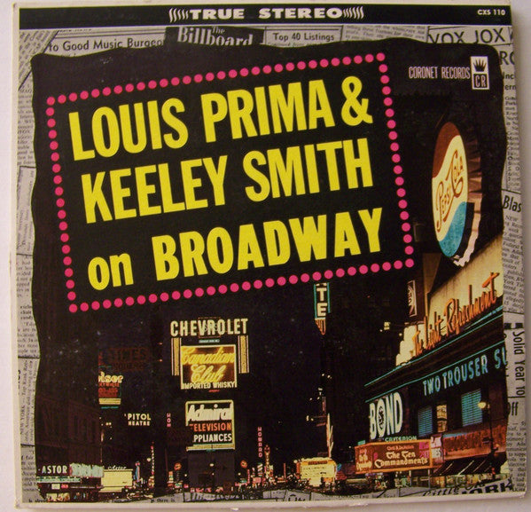 Louis Prima & Keeley Smith* : Louis Prima & Keeley Smith On Broadway (LP, Album)