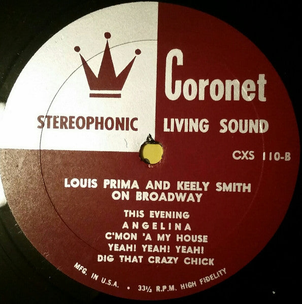 Louis Prima & Keeley Smith* : Louis Prima & Keeley Smith On Broadway (LP, Album)