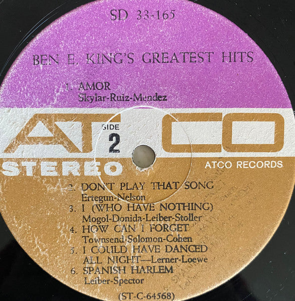 Ben E. King : Ben E. King's Greatest Hits (LP, Comp)