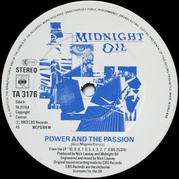 Midnight Oil : Power And The Passion (12")