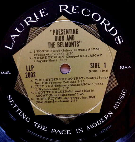 Dion & The Belmonts : Presenting Dion And The Belmonts (LP, Album, Mono, RE, Roc)