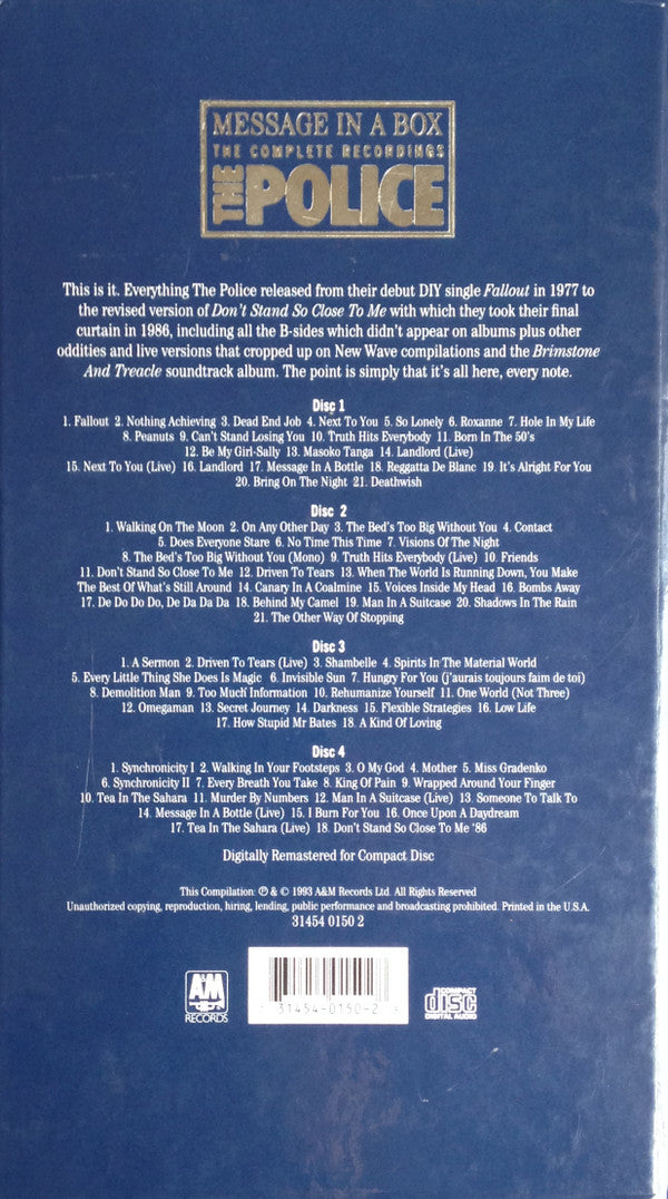 The Police : Message In A Box (The Complete Recordings) (Box + 4xCD, Comp, RM, RP)