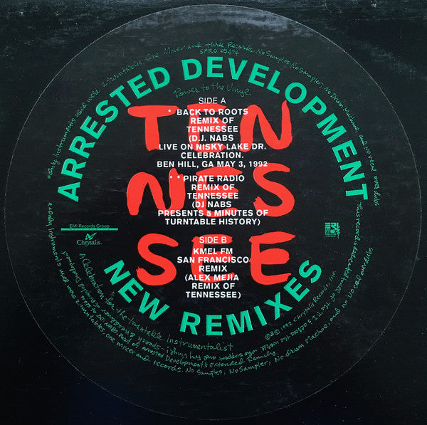 Arrested Development : Tennessee (Remixes) (12", Promo)