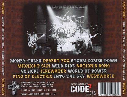 Lost Breed : World Of Power - The Lost 1989 Album  (CD, Comp, Ltd)
