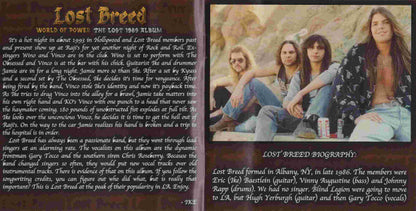 Lost Breed : World Of Power - The Lost 1989 Album  (CD, Comp, Ltd)
