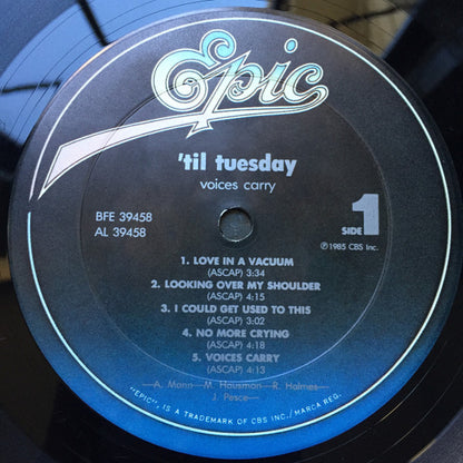 'Til Tuesday : Voices Carry (LP, Album, Pit)