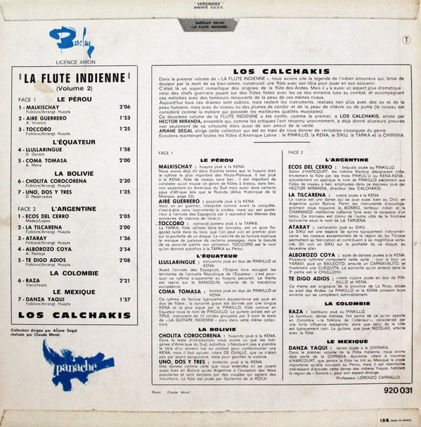 Los Calchakis Avec Guillermo De La Roca : La Flute Indienne Volume 2 (LP, Album)