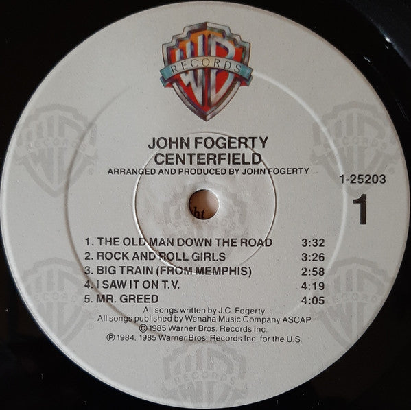 John Fogerty : Centerfield (LP, Album, RE)