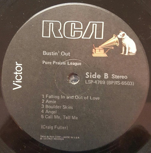 Pure Prairie League : Bustin' Out (LP, Album, RE, Bla)