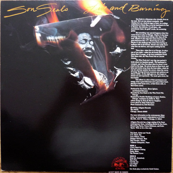 Son Seals : Live And Burning (LP, Album)