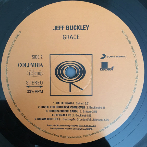 Jeff Buckley : Grace (LP, Album, RE, 180)