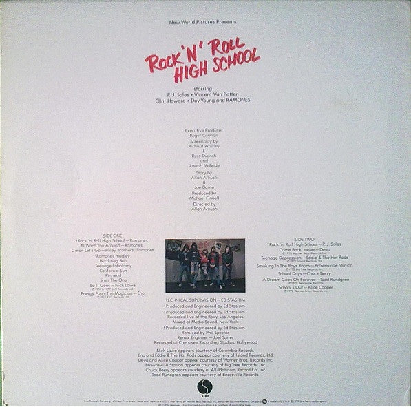 Various : Rock 'N' Roll High School (Music From The Original Motion Picture Soundtrack) (LP, Comp, Jac)