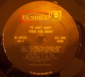 Three Dog Night : It Ain't Easy (LP, Album, RP, Ter)