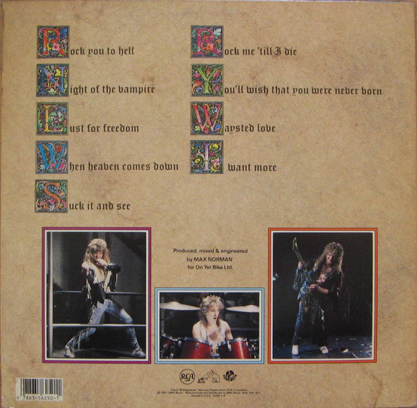 Grim Reaper (3) : Rock You To Hell (LP, Album)