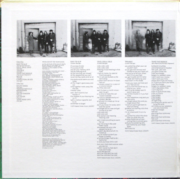 Little Feat : Sailin' Shoes (LP, Album, RE, Win)