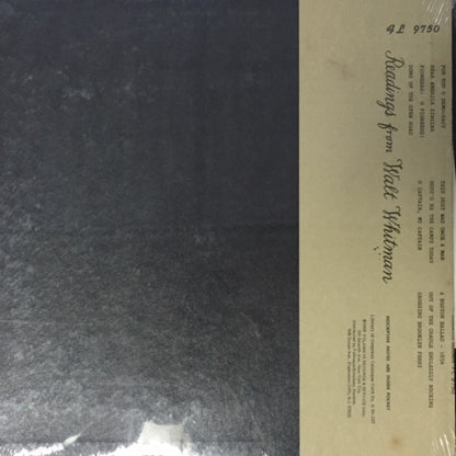 University Players : Readings From Walt Whitman (LP)