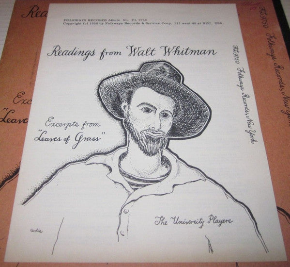 University Players : Readings From Walt Whitman (LP)