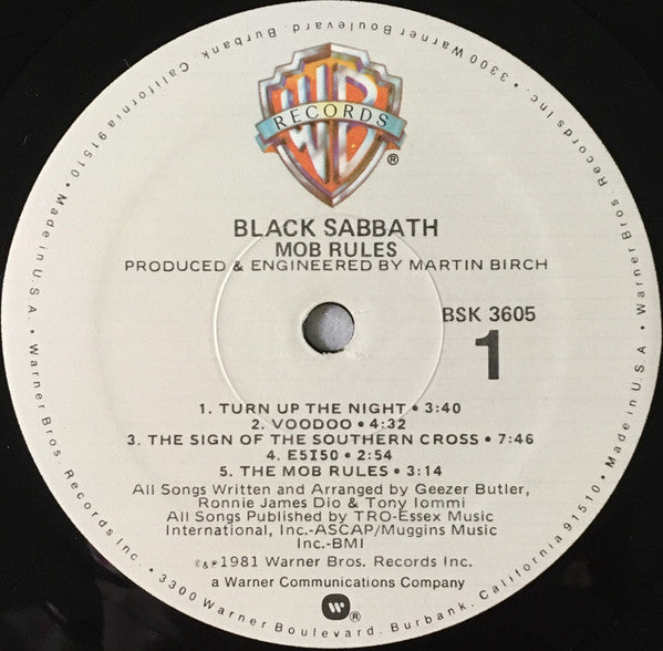 Black Sabbath : Mob Rules (LP, Album, Spe)