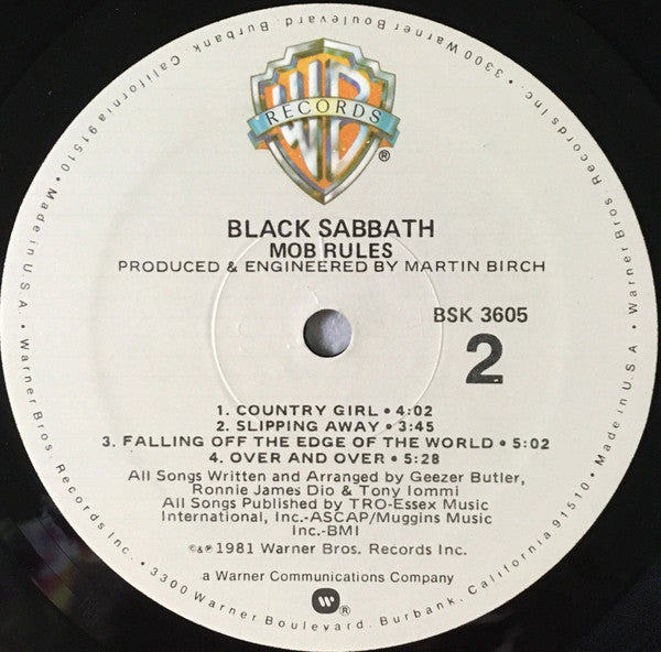 Black Sabbath : Mob Rules (LP, Album, Spe)