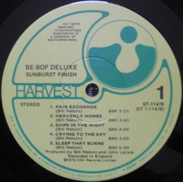 Be-Bop Deluxe* : Sunburst Finish (LP, Album, Win)