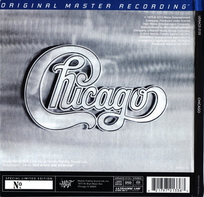 Chicago (2) : Chicago (SACD, Hybrid, Album, Ltd, Num, RE, RM, S/Edition, )