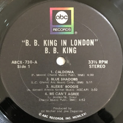 B.B. King : B.B. King In London (LP, Album, Gat)