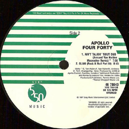Apollo Four Forty* : Ain't Talkin' 'Bout Dub (12")
