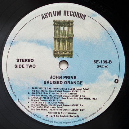 John Prine : Bruised Orange (LP, Album, PRC)
