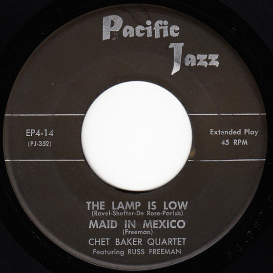 Chet Baker Quartet Featuring Russ Freeman : The Chet Baker Quartet (7", EP)