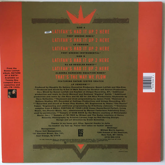 Queen Latifah : Latifah's Had It Up 2 Here (12", Maxi)