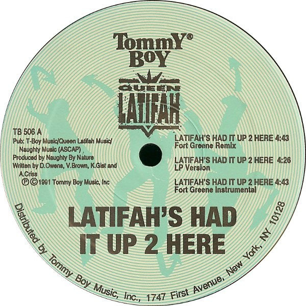 Queen Latifah : Latifah's Had It Up 2 Here (12", Maxi)