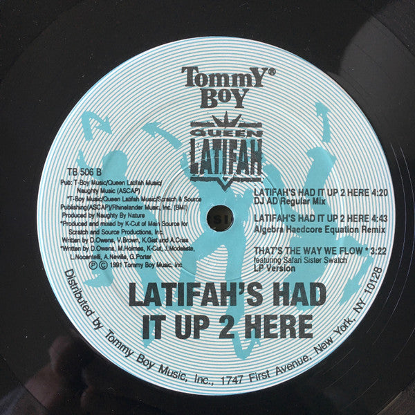 Queen Latifah : Latifah's Had It Up 2 Here (12", Maxi)