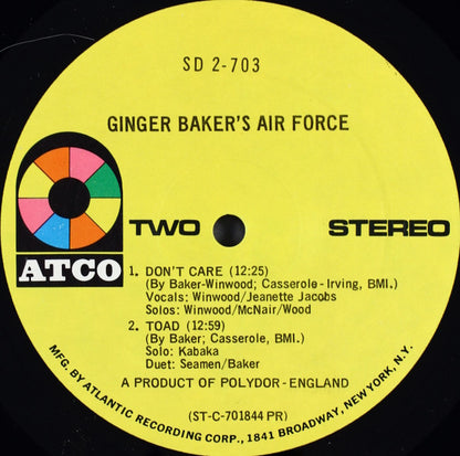 Ginger Baker's Air Force : Ginger Baker's Air Force (2xLP, Album, PR )