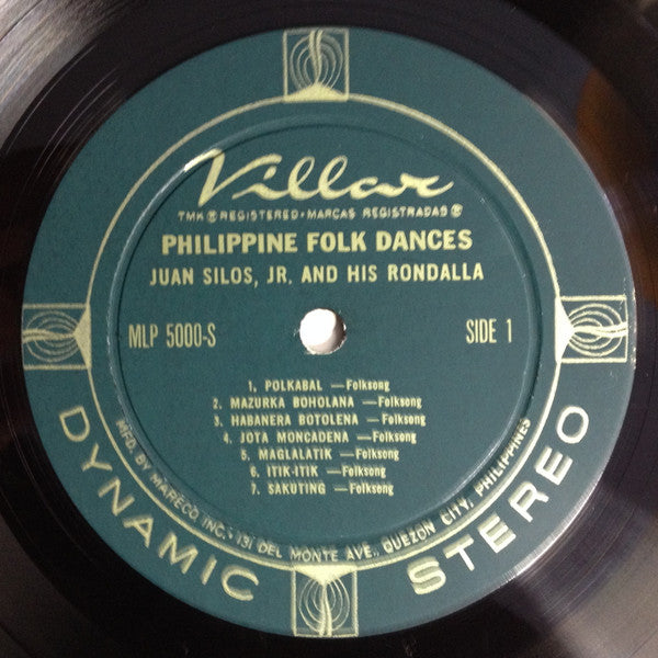 Juan Silos, Jr. And His Rondalla : Philippine Folk Dances (LP, Album)
