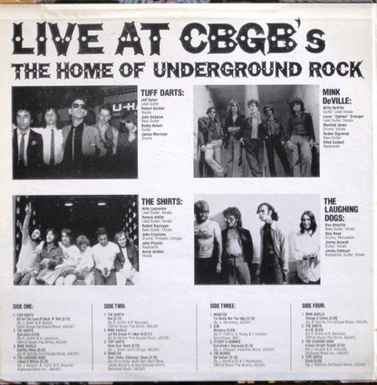 Various : Live At CBGB's - The Home Of Underground Rock (2xLP, Album, RI)