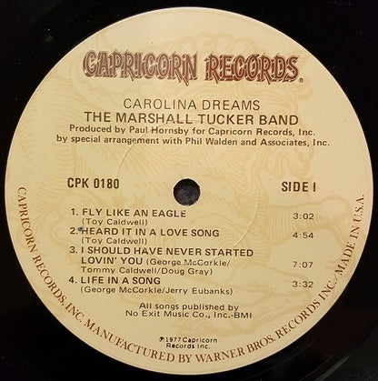 The Marshall Tucker Band : Carolina Dreams (LP, Album, Jac)