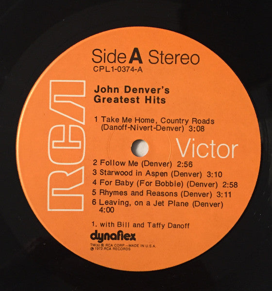 John Denver : John Denver's Greatest Hits (LP, Comp, Ora)