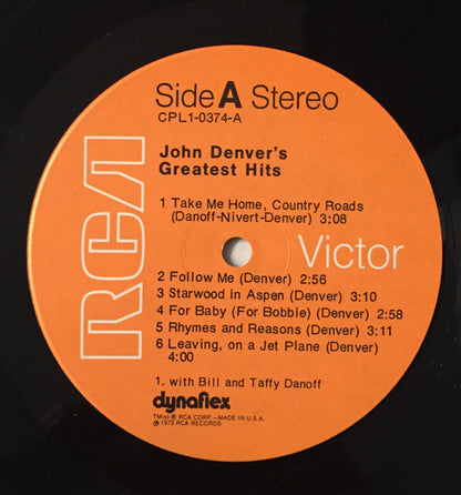 John Denver : John Denver's Greatest Hits (LP, Comp, Ora)