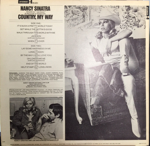 Nancy Sinatra : Country, My Way (LP, Album, Pit)