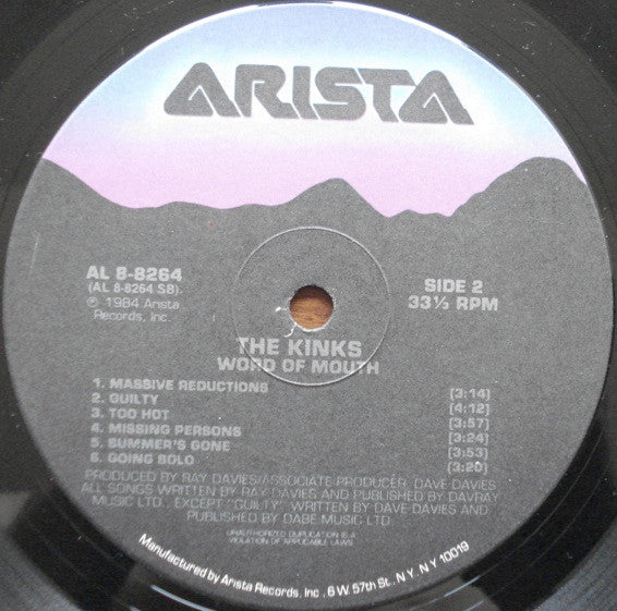 The Kinks : Word Of Mouth (LP, Album)