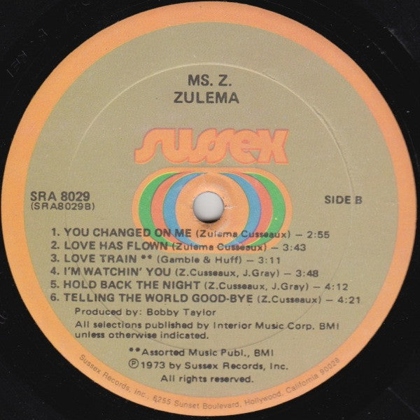 Zulema : Ms. Z. (LP, Album, Son)
