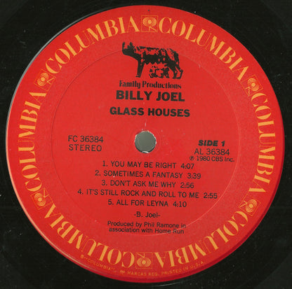 Billy Joel : Glass Houses (LP, Album, Pit)